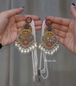 Gold Plated, Premium Multi Stylish Chandbali Jhumka