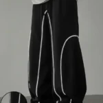 LEXREX Loose Fit Men Black Trousers