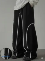 LEXREX Loose Fit Men Black Trousers