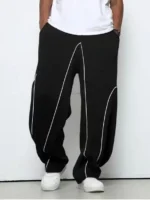 LEXREX Loose Fit Men Black Trousers - Image 2