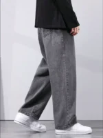 Star4well Relaxed Fit Men Grey JeansStar4well Relaxed Fit Men Grey Jeans - Image 3