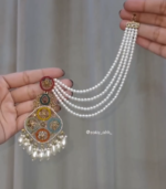Gold Plated, Premium Multi Stylish Chandbali Jhumka - Image 3