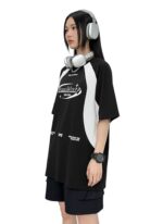 Twinkle Black Cotton Printed Loose Fit T-Shirt for Women and Girls, Half Sleeve Casual Top, Stylish T Shirt - Image 5