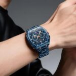OLEVS Mens Watches Original Chronograph Analog Quartz Watch Multifunction Waterproof Calendar Silicon Strap Fashion Square Watch for Man - Image 2