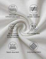 WILDENIC 100% Cotton Printed White T-Shirt for Women | Soft & Breathable Round Neck Tee | Stylish Casual Wear for Daily Use Balance - Image 3
