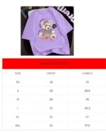 Pure Cotton Oversized Fit Drop Shoulder Latest Aesthetic & Cool Graphic Printed Half Sleeve Tshirt for Women |Trendy Tees |Casual Loose Korean T-Shirt - Image 3