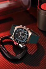 Daniel Hechter Paris Bercy Collection Modern Chronograph Watch for Men with Square Dial and Silicon Band-DHM1001 - Image 2