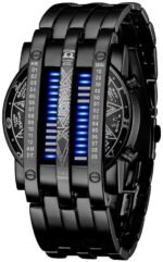 MASTOP Men's Lava Stainless Steel Lava RED LED Digital Bracelet Watch - Image 4