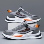 Scull Wings Men's Stylish Grey Sports Shoes For Running, Walking, Gym & Casual Shoes Sneakers For Men (Grey, Black) - Image 2
