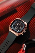 Daniel Hechter Paris Bercy Collection Modern Chronograph Watch for Men with Square Dial and Silicon Band-DHM1001 - Image 4
