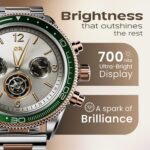 GOBOULT Saber Smart Watch 1.43'' AMOLED Display, Functional Rotating Bezel, AOD, BT Calling, 200+Watchfaces, 700 Nits Brightness, AI Voice Assistant, SpO2 Monitoring, 120+ Sports Mode (Titanium) - Image 4