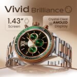GOBOULT Saber Smart Watch 1.43'' AMOLED Display, Functional Rotating Bezel, AOD, BT Calling, 200+Watchfaces, 700 Nits Brightness, AI Voice Assistant, SpO2 Monitoring, 120+ Sports Mode (Titanium) - Image 6
