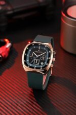 Daniel Hechter Paris Bercy Collection Modern Chronograph Watch for Men with Square Dial and Silicon Band-DHM1001 - Image 3