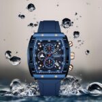 Giordano Square Dial Multifuncational Watch for Men with Stylish Design, Waterproof, Date Display & Silicone Strap - Image 3