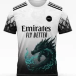 ONE 7 Printed Men Round Neck White, Black T-Shirt