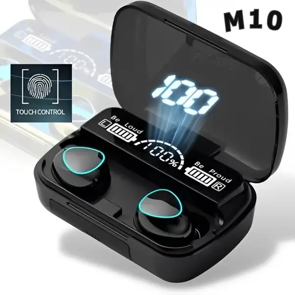 t-m10-tws-earbuds-with-1200mah-charging-powerbank-bluetooth-original-imagyfyezywut87y Seashot t M10 TWS earbuds with 3500mAh charging powerbank Bluetooth Headset- Blu... more - Image 1