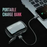 Seashot t M10 TWS earbuds with 3500mAh charging powerbank Bluetooth Headset- Blu... more - Image 3