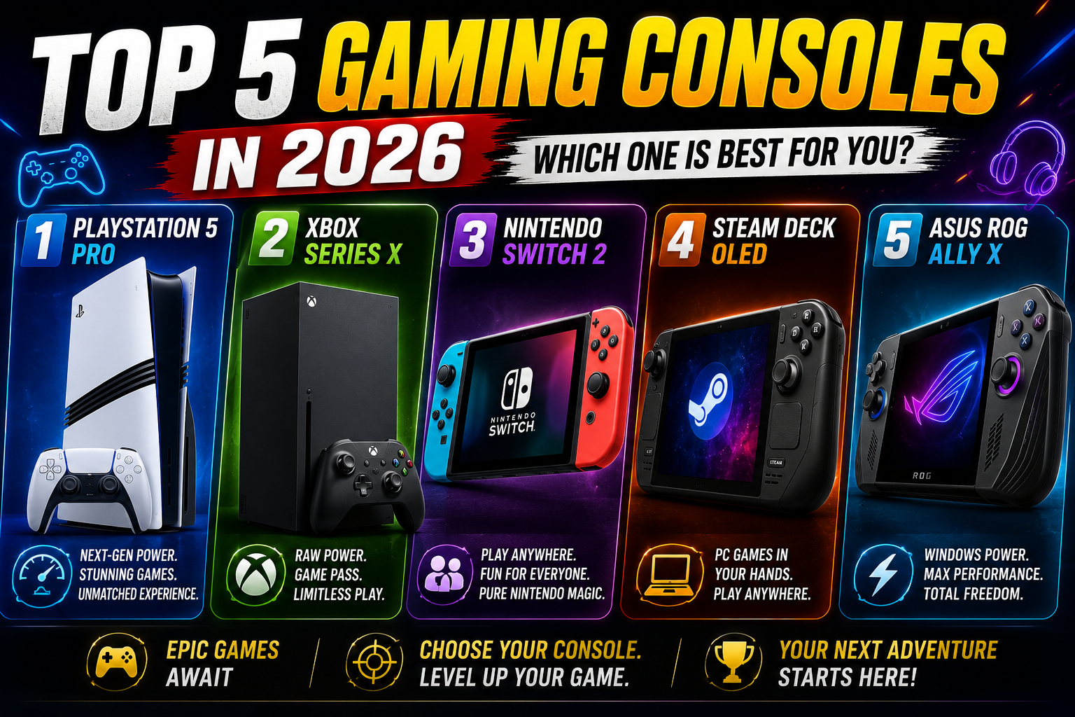 Top 5 Gaming Consoles
